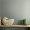 Boho taupe színű lenvászon hatású textilmintás tapéta 35756