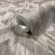 Boho szövetszerű geometrikus parkettamintás, taupe barna-lila színű tapéta 35791
