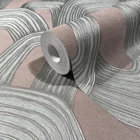 Marburg Whisper 36430 barna/zöld boltíves vlies tapéta