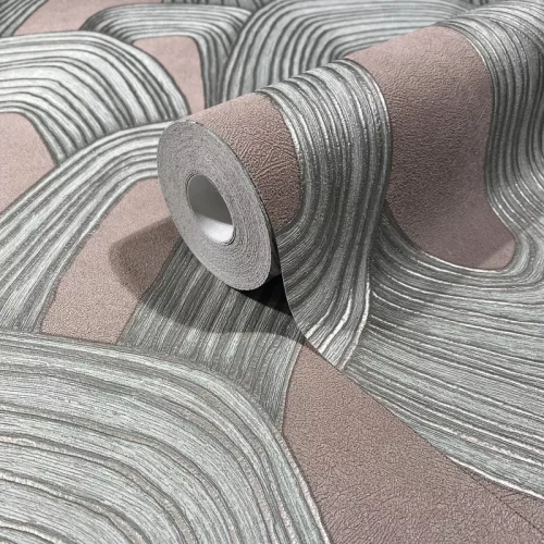 Marburg Whisper 36430 barna/zöld boltíves vlies tapéta