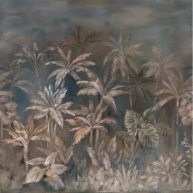   Magic Walls-Nature rajzolt hatású pálmafás poszter sötét árnyalat 364385