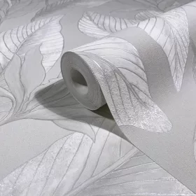   Marburg Whisper 36463 törtfehér levélmintás vlies tapéta