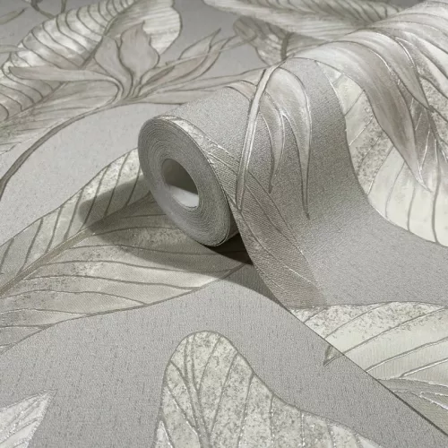 Marburg Whisper 36464 szürke leveles vlies tapéta