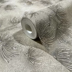 Marburg Whisper 36496 barnásszürke virágos vlies tapéta