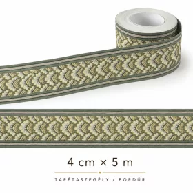 Klasszikus mintás bordűr zöld 5m