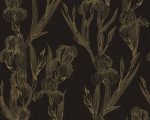   Daniel Hechter 6 fekete alapon sárga virágos tapéta 37526-3