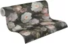 Black boudoir jellegű, sötét, virágmintás tapéta  37650-5