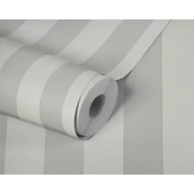   Trendwall 2. klasszikus széles függőleges csíkozású szürke-fehér tapéta 38101-2