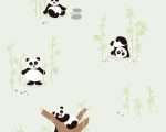 Panda mintás tapéta 38142-1