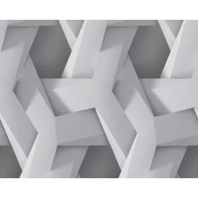 3D hatású tapéta szürke geometriai 38721-2