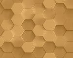 3D hatású tapéta arany hatszögek 38723-2
