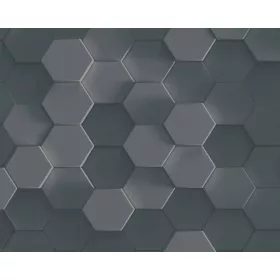 3D hatású tapéta fekete hatszögek 38723-3