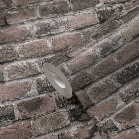 Elements barna téglamintás tapéta 38814-3