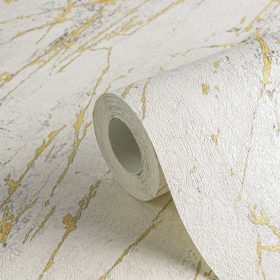 Elements fehér márványmintás tapéta 38817-3