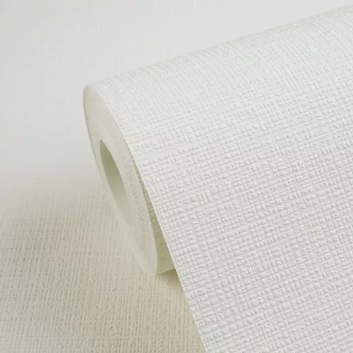 Designed in White festhető fehér rácsos tapéta   38972-1