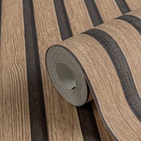 Elements őzbarna lambériamintás tapéta 39109-1