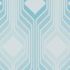 Retro Chic kék retro, geometriai mintás tapéta 39532-1