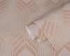 Retro Chic bézs, rózsaszín retro, geometriai mintás tapéta 39532-5