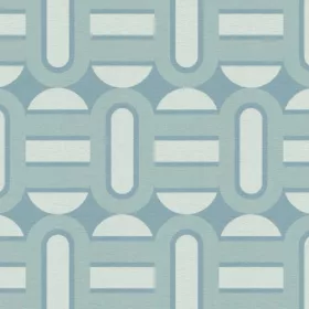 Retro Chic kék retro, geometriai mintás tapéta 39536-4