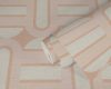 Retro Chic bézs, rózsaszín, fehér retro, geometriai mintás tapéta 39536-5