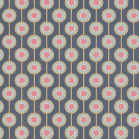   Retro Chic kék, sárga, piros retro, geometriai mintás tapéta 39537-1