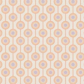   Retro Chic bézs, narancs, lila retro, geometriai mintás tapéta 39537-5