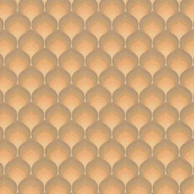   Retro Chic barna, narancs, sárga retro, geometriai mintás tapéta 39538-4