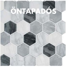   Zselés 3D öntapadós csempematrica  (4 db / csomag , Méret: 30,5 x 30,5 cm)