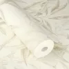 Liverna elegáns pasztell  bézs/szürke színű virágos levélmintás tapéta 417333AH