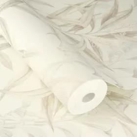   Liverna elegáns pasztell  bézs/szürke színű virágos levélmintás tapéta 417333AH