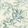 Liverna elegáns pasztell kék/zöld színű virágos levélmintás tapéta 417340AH