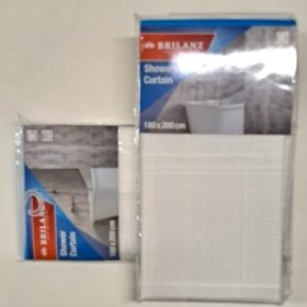 Fehér geometriai mintás zuhanyfüggöny 42125006