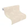 Unsere fehér/ezüst íves ecsetvonás mintás  tapéta 429046