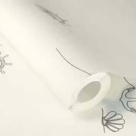   Unsere fehér alapon színes foltos tengermótívum mintás tapéta 429527