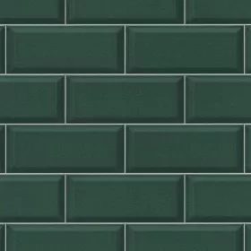 Sötétzöld metrócsempe mintás tapéta 429954 