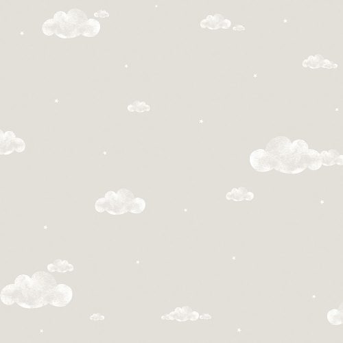 Szürke, felhő mintás tapéta 458-4