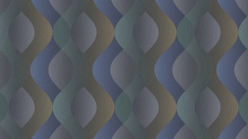 Evora kék-zöld- arany-szürke hullámos tapéta 459041