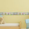 RASCH 459203 – Fehér alapon színes baglyos bordűr (Kids & Teens II sorozat)