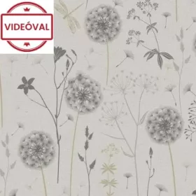   Evora drapp alapon arany-szürke virág mintás tapéta 459232