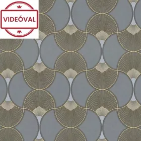   Evora szürke alapon arany-ezüst art deco mintás tapéta 459348