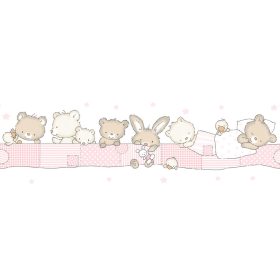 Rózsaszín állatos bordűr 471-2