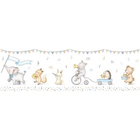 Zenélő állatok mintás bordűr 472-1