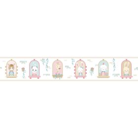 rózsaszín állatos bordűr 473-2