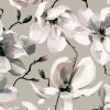 Eden szürke alapon fehér-rózsaszín festett virág hatású tapéta 47466