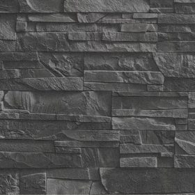   RASCH 475036 – fekete téglamintás tapéta (Factory II sorozat)