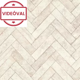   Factory V. drapp-bézs-szürke téglából kirakott halszálka mintás tapéta 499117