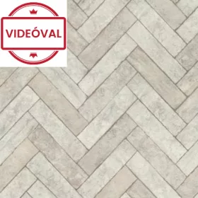   Factory V. szürke árnyalatú téglából kirakott halszálka mintás tapéta 499124