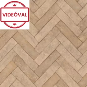   Factory V. barna-bézs téglákból kirakott halszálka mintás tapéta 499131