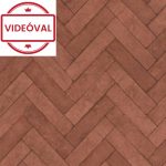   Factory V. vörösesbarna-terrakotta téglából kirakott halszálka mintás tapéta 499148