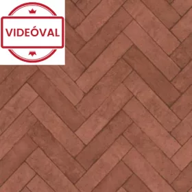  Factory V. vörösesbarna-terrakotta téglából kirakott halszálka mintás tapéta 499148